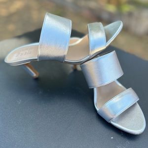 Naturalizer Women's Tibby Heeled Sandals Silver